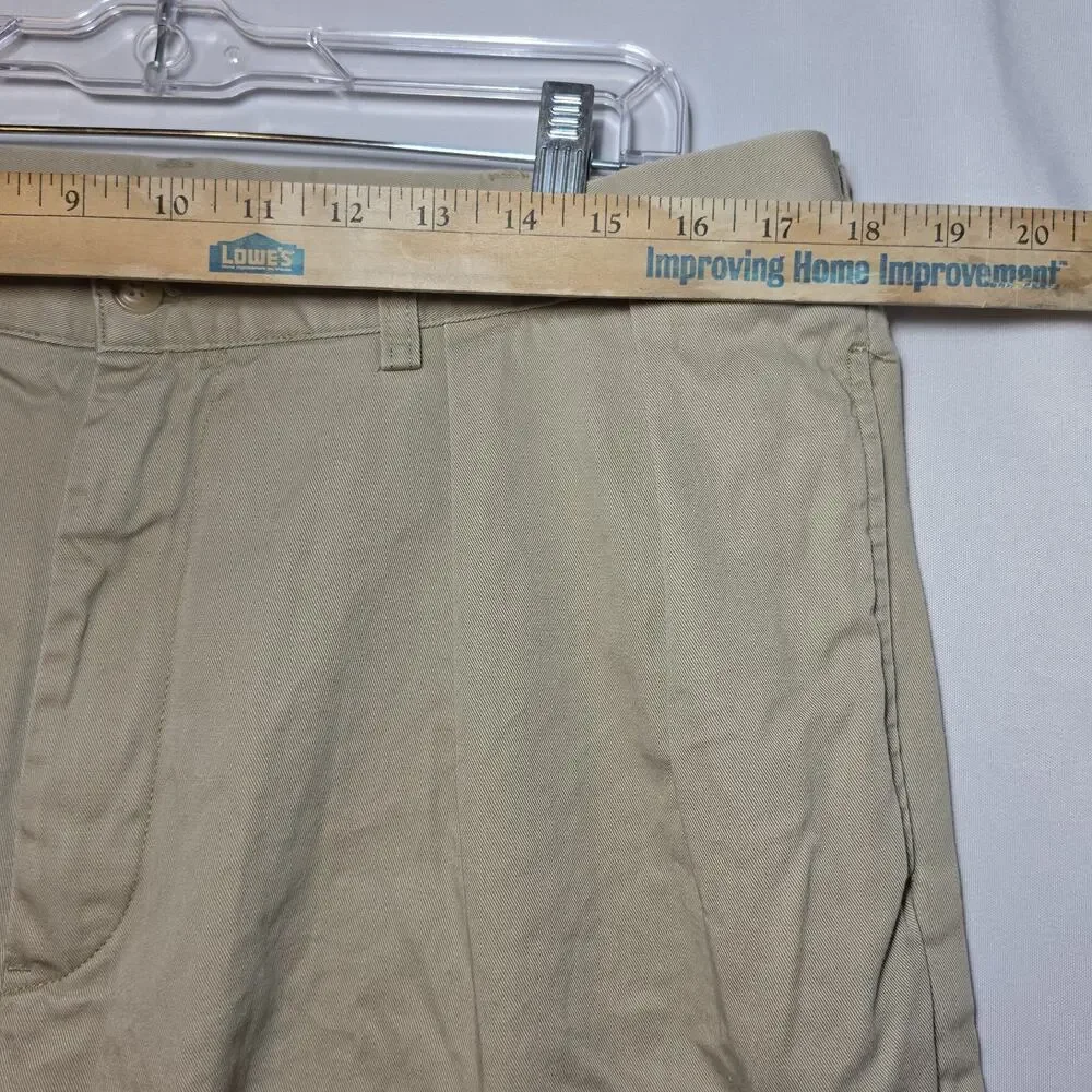 Polo Ralph Lauren Chino Shorts Men's 36 Tan Khaki Beige Classic Fit Pleated 8.5